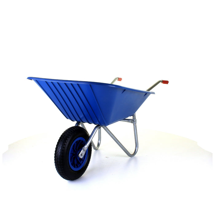 85L Plastic Wheelbarrow - Blue