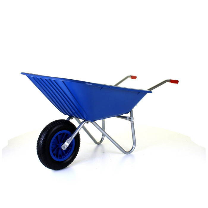 85L Plastic Wheelbarrow - Blue