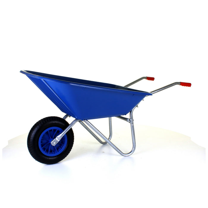 85L Plastic Wheelbarrow - Blue