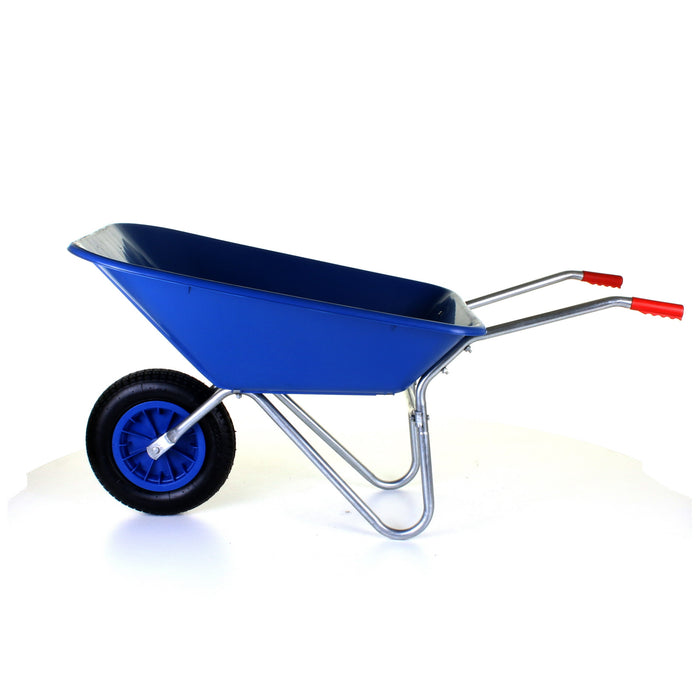 85L Plastic Wheelbarrow - Blue