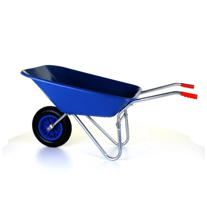 85L Plastic Wheelbarrow - Blue