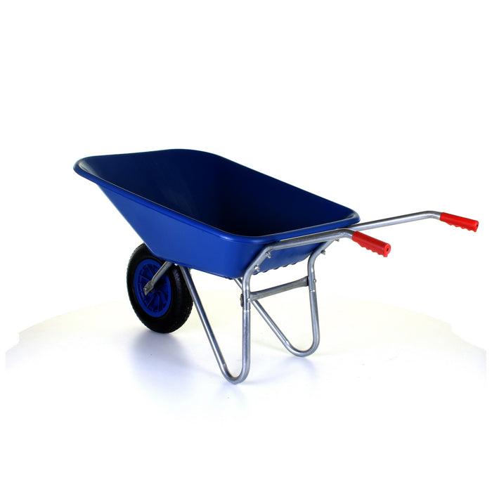 85L Plastic Wheelbarrow - Blue