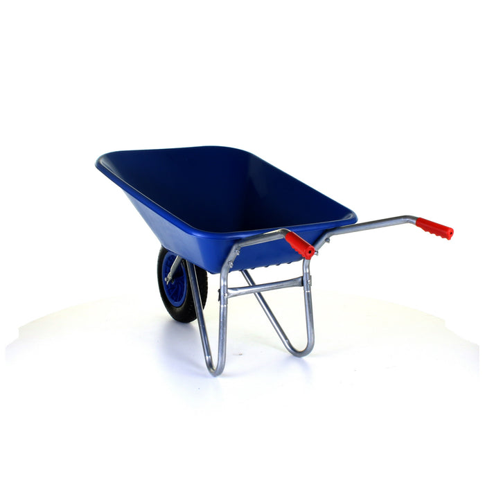 85L Plastic Wheelbarrow - Blue