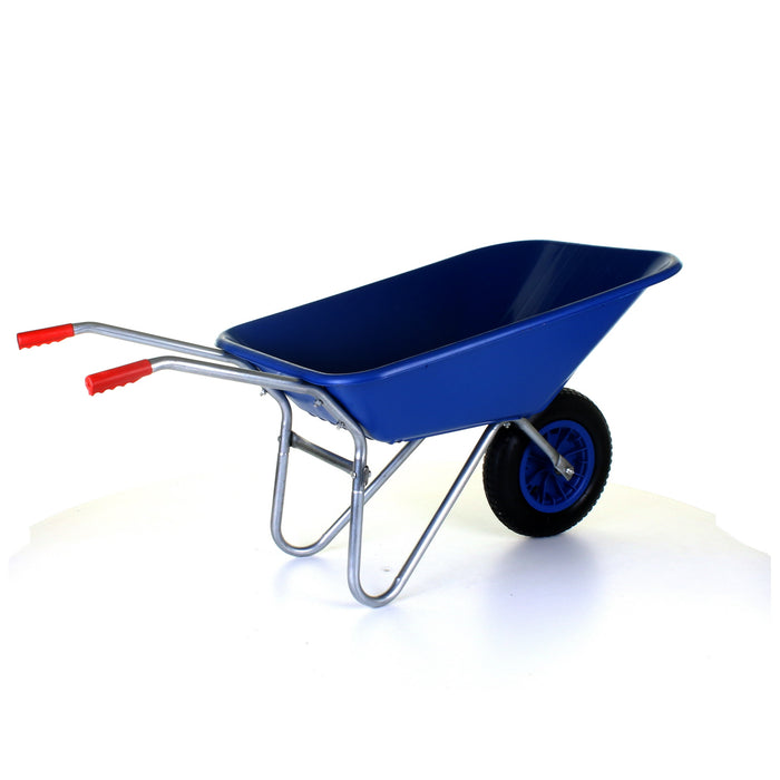 85L Plastic Wheelbarrow - Blue