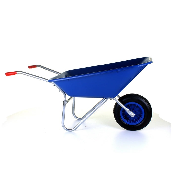 85L Plastic Wheelbarrow - Blue
