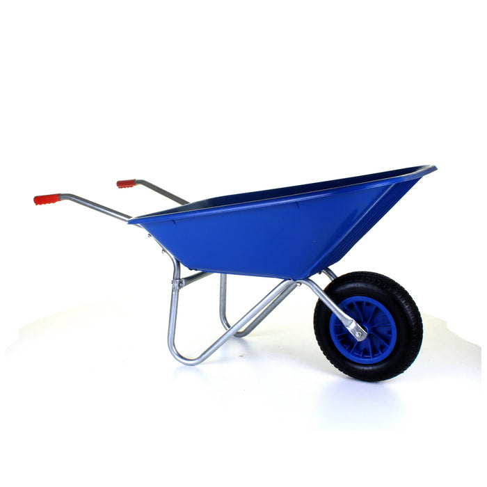 85L Plastic Wheelbarrow - Blue