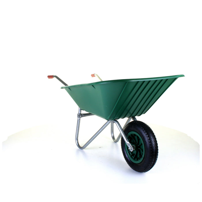85L Plastic Wheelbarrow - Green
