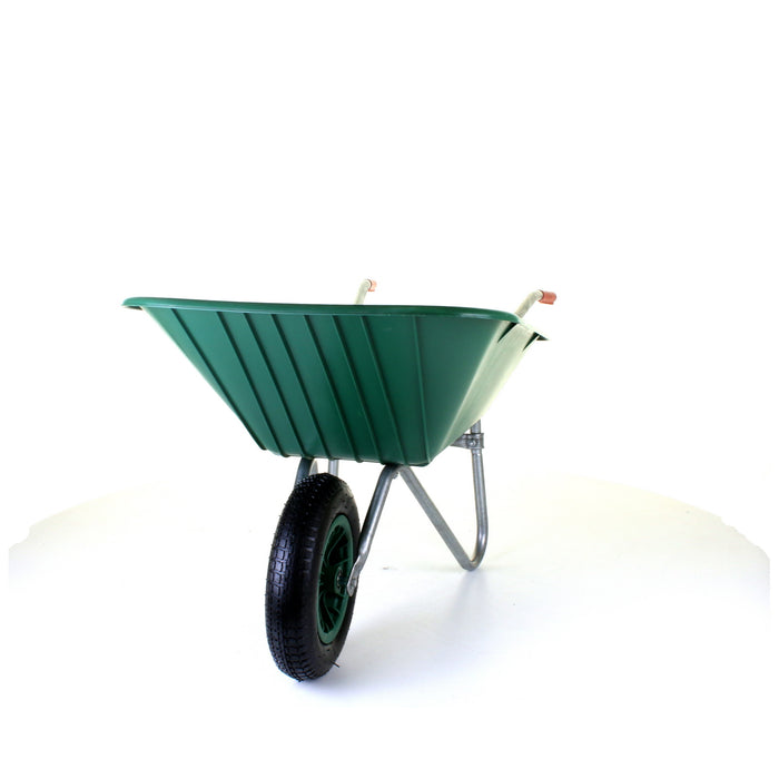 85L Plastic Wheelbarrow - Green