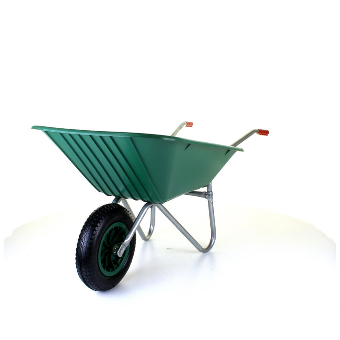 85L Plastic Wheelbarrow - Green