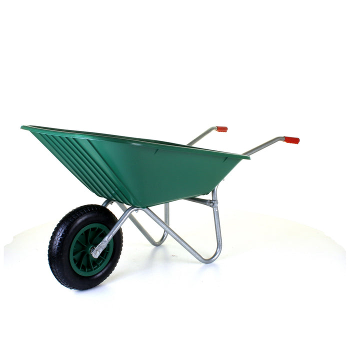 85L Plastic Wheelbarrow - Green