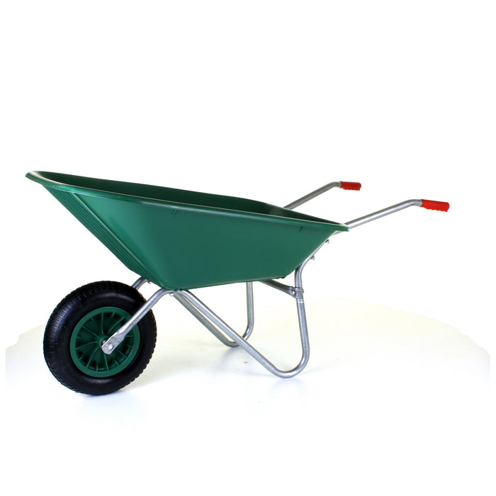 85L Plastic Wheelbarrow - Green