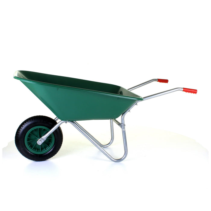 85L Plastic Wheelbarrow - Green