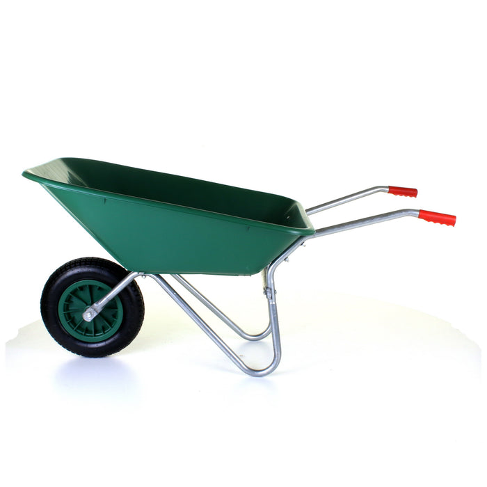 85L Plastic Wheelbarrow - Green
