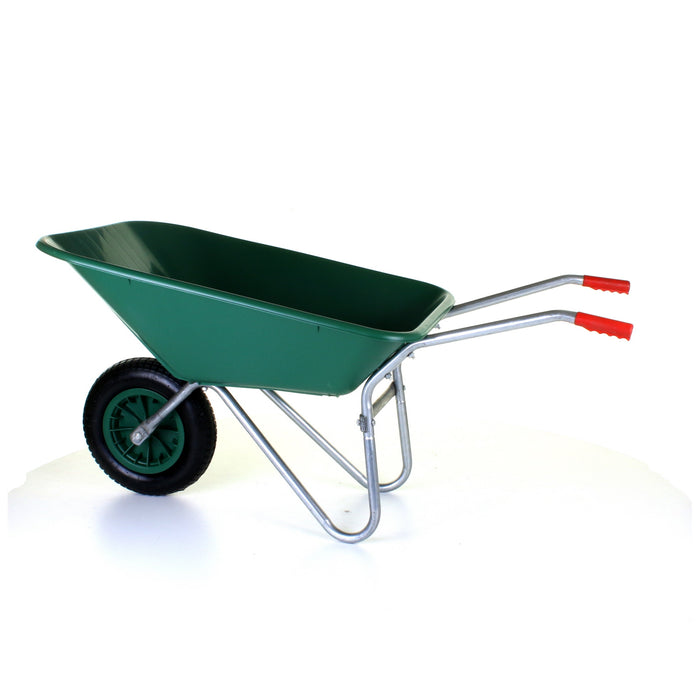 85L Plastic Wheelbarrow - Green