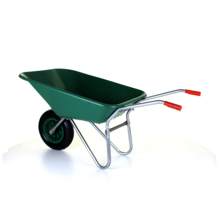 85L Plastic Wheelbarrow - Green
