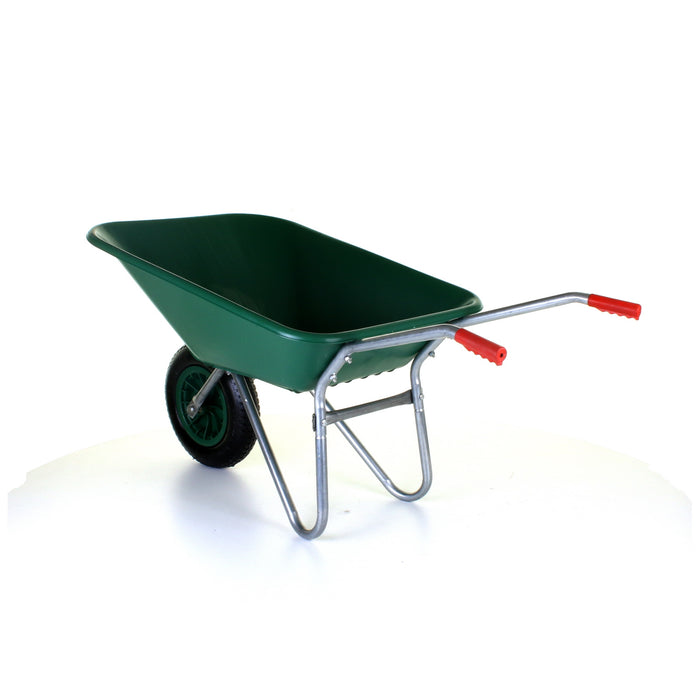 85L Plastic Wheelbarrow - Green