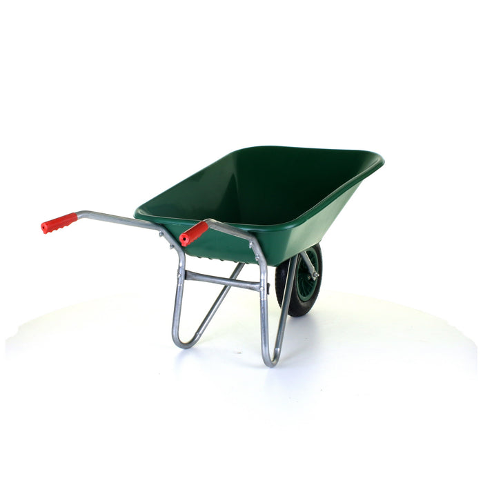 85L Plastic Wheelbarrow - Green