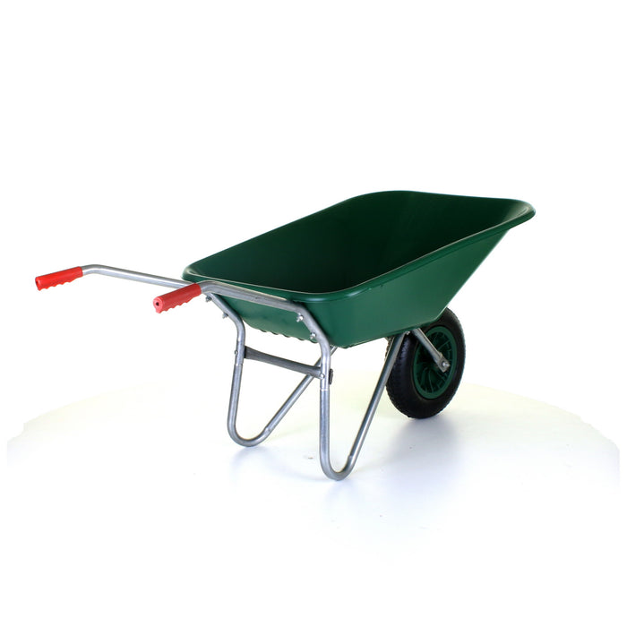 85L Plastic Wheelbarrow - Green
