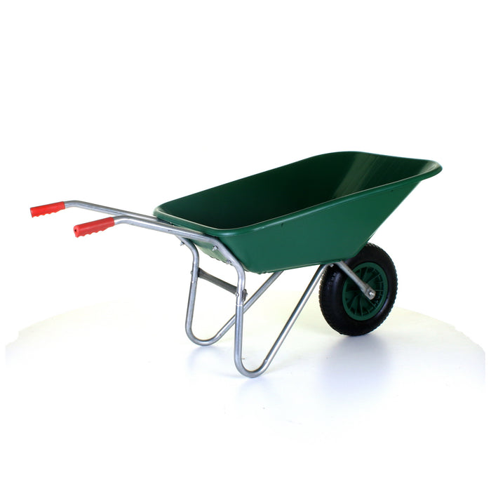 85L Plastic Wheelbarrow - Green