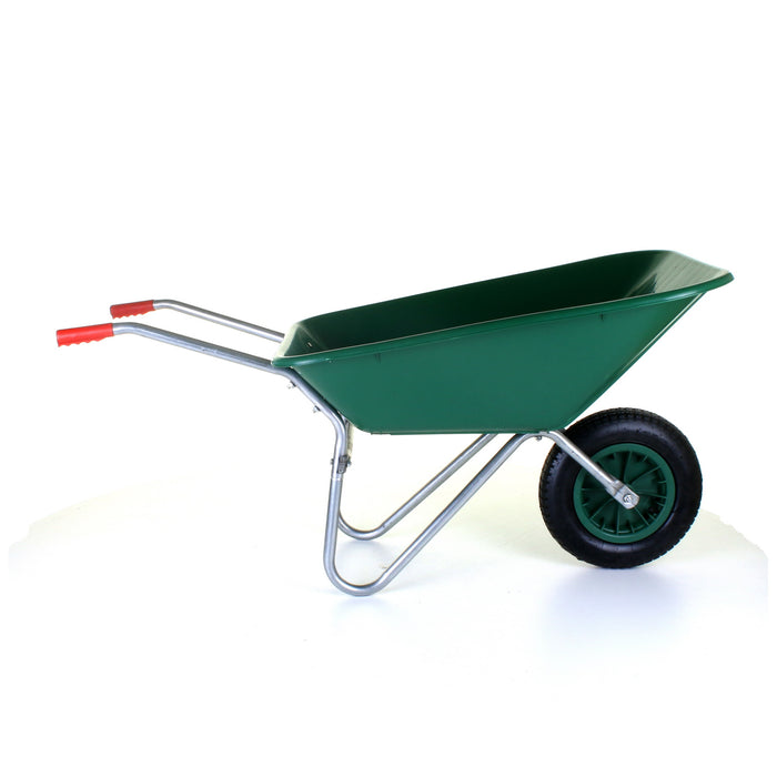 85L Plastic Wheelbarrow - Green