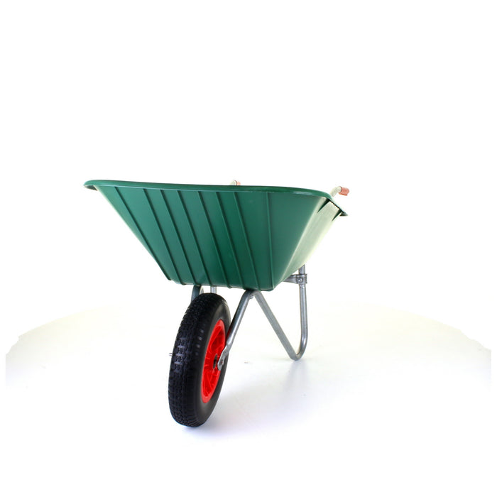 85L Plastic Wheelbarrow - Green