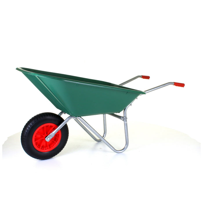 85L Plastic Wheelbarrow - Green