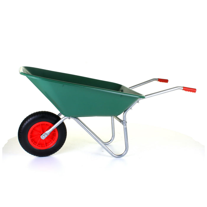 85L Plastic Wheelbarrow - Green