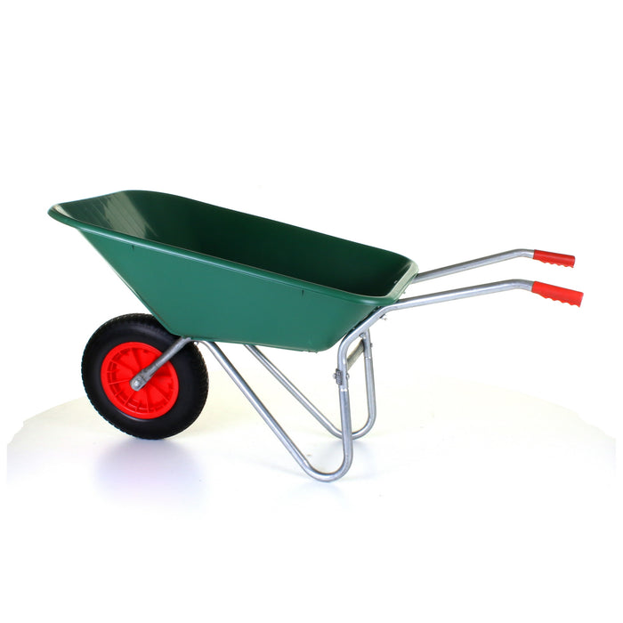 85L Plastic Wheelbarrow - Green