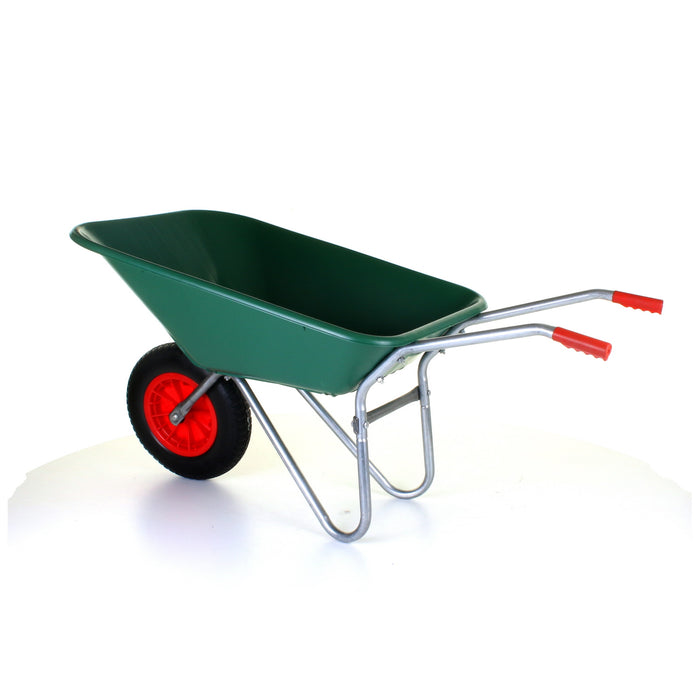 85L Plastic Wheelbarrow - Green
