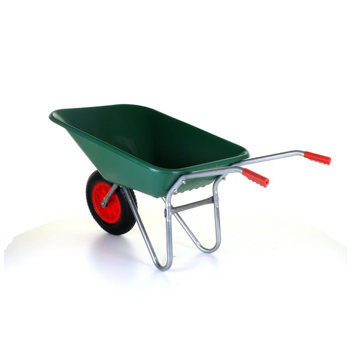 85L Plastic Wheelbarrow - Green