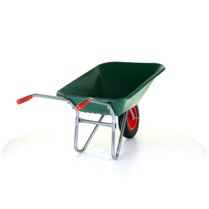 85L Plastic Wheelbarrow - Green