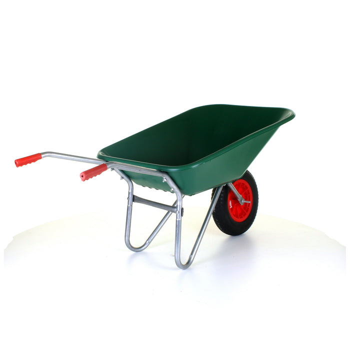 85L Plastic Wheelbarrow - Green