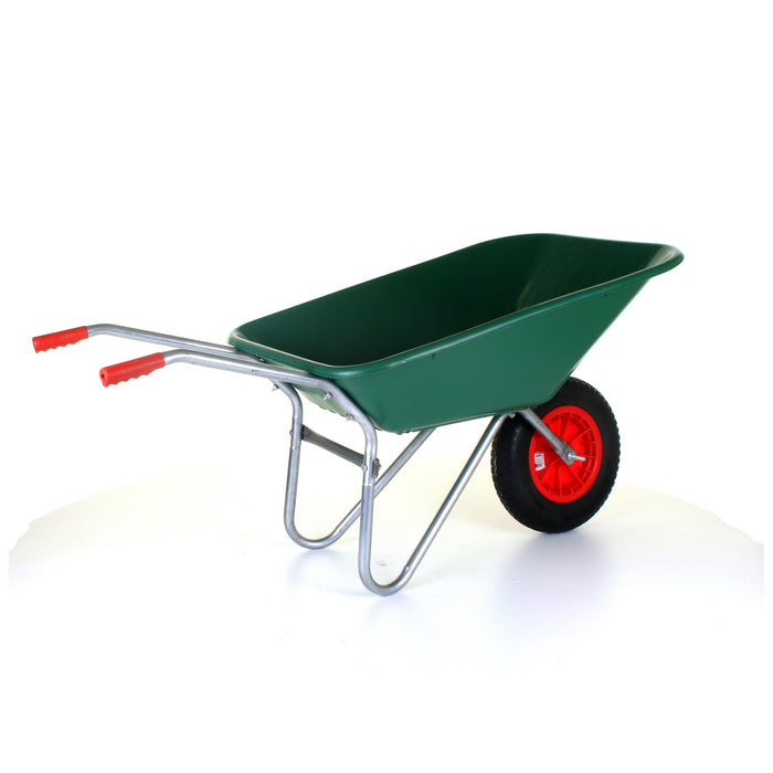 85L Plastic Wheelbarrow - Green