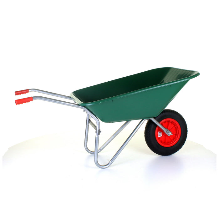 85L Plastic Wheelbarrow - Green
