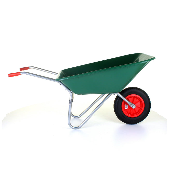 85L Plastic Wheelbarrow - Green