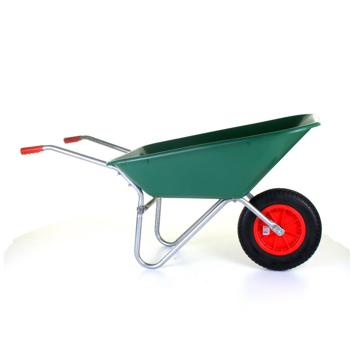 85L Plastic Wheelbarrow - Green