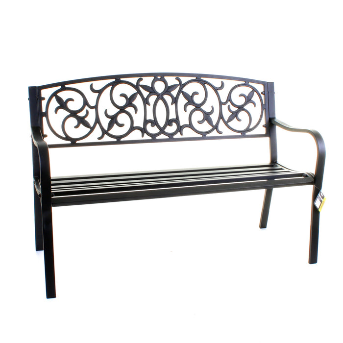 Black Metal Garden Bench