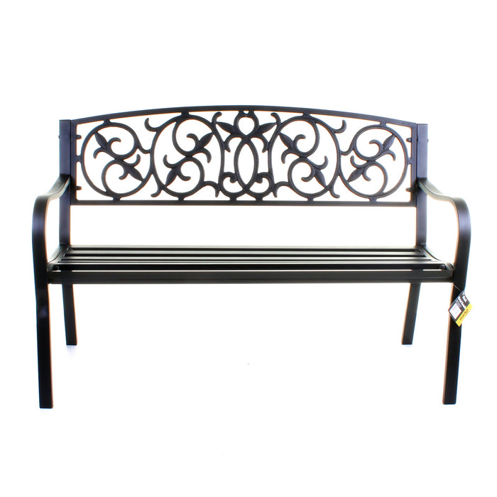 Black Metal Garden Bench