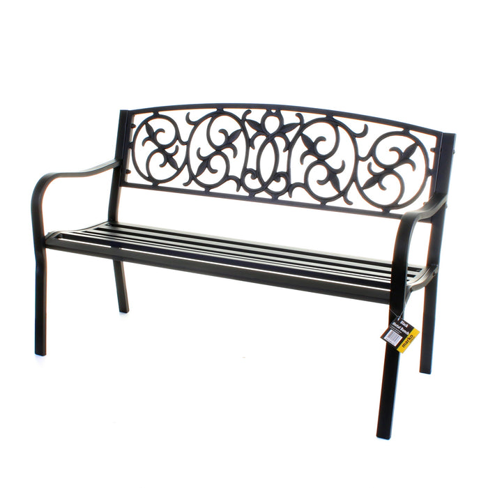 Black Metal Garden Bench