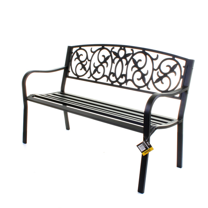 Black Metal Garden Bench