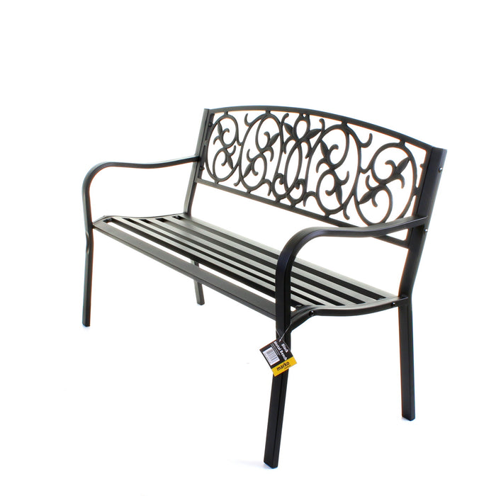 Black Metal Garden Bench