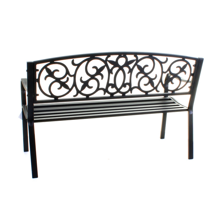 Black Metal Garden Bench