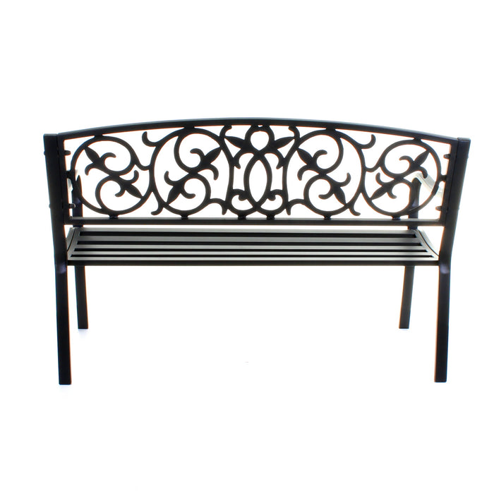 Black Metal Garden Bench