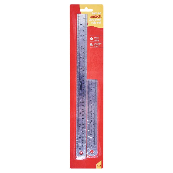 Steel Rule Set 2pc