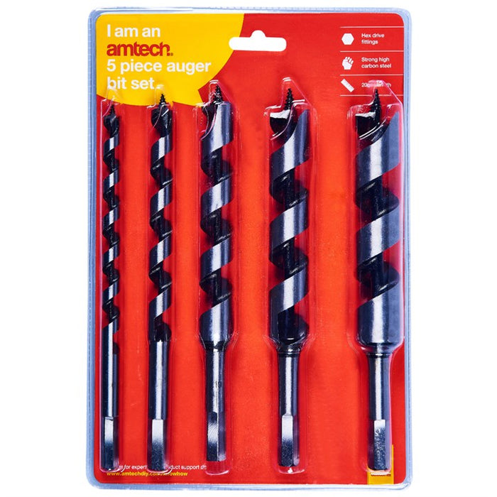 Auger Bit Set 10; 13; 19; 22; 25mm
