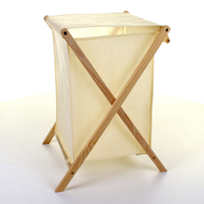 Folding Wood Frame Laundry Basket