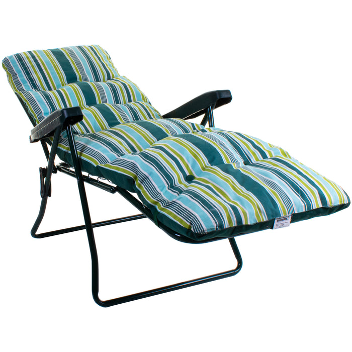 Cushioned Sun Lounger - Citrus Stripe