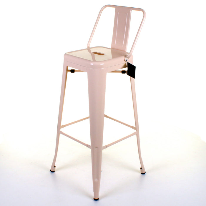 Tolix Style Naples Bar Stool - Cream