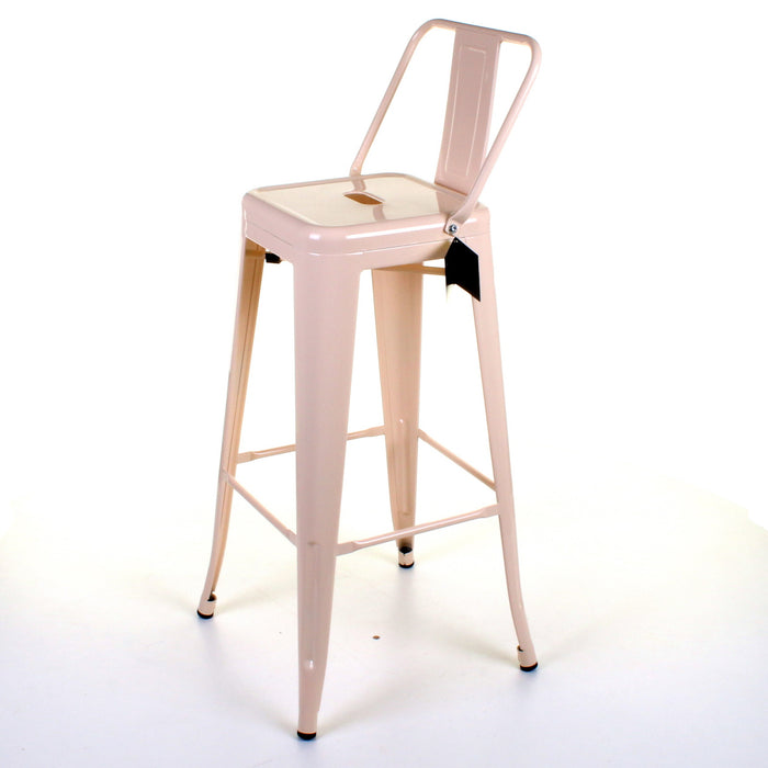 Tolix Style Naples Bar Stool - Cream