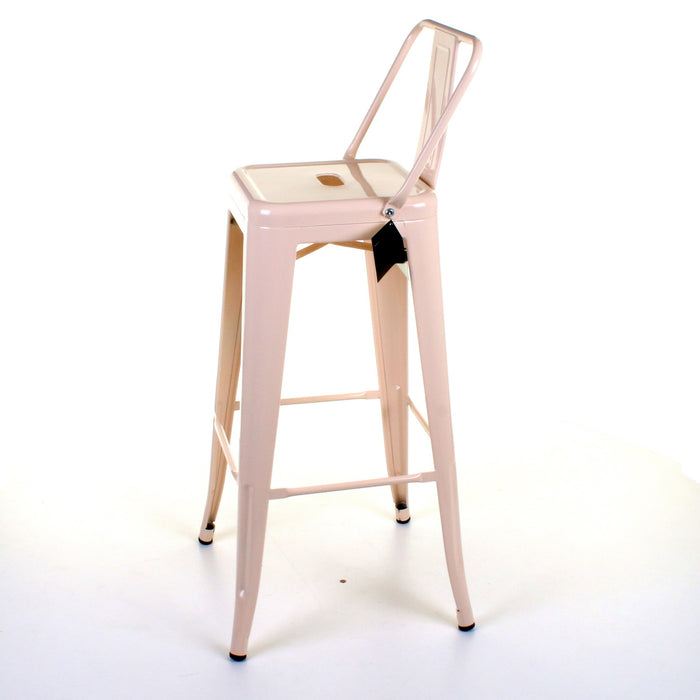 Tolix Style Naples Bar Stool - Cream